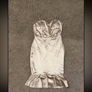 Honey and Rosie Cream Satin Dress
